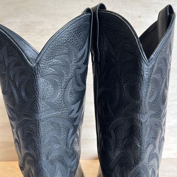 Ariat Mens Size 10 D Black Leather Cowboy Western Boots Style 34770 - Picture 6 of 13